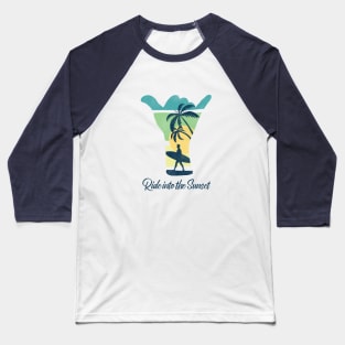 Ride into the Sunset Baseball T-Shirt